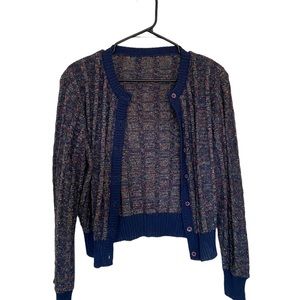 gorgeous vintage knit cardigan circa 1980's missing the tags